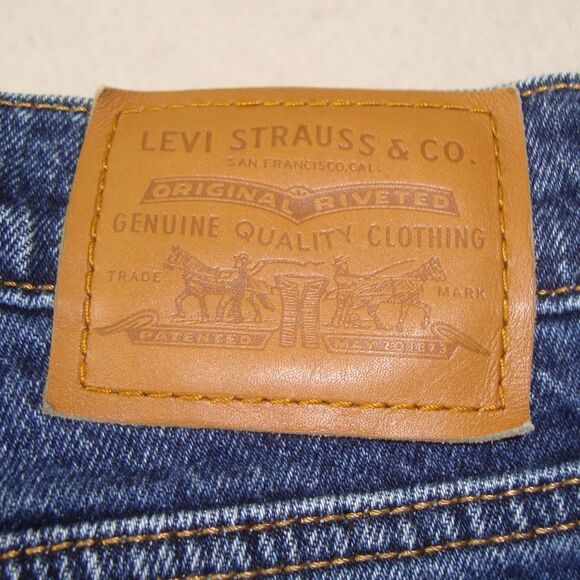 LEVI'S Premium Wedgie Big E Bootcut Button Fly Blue Denim Jeans - Picture 13 of 14